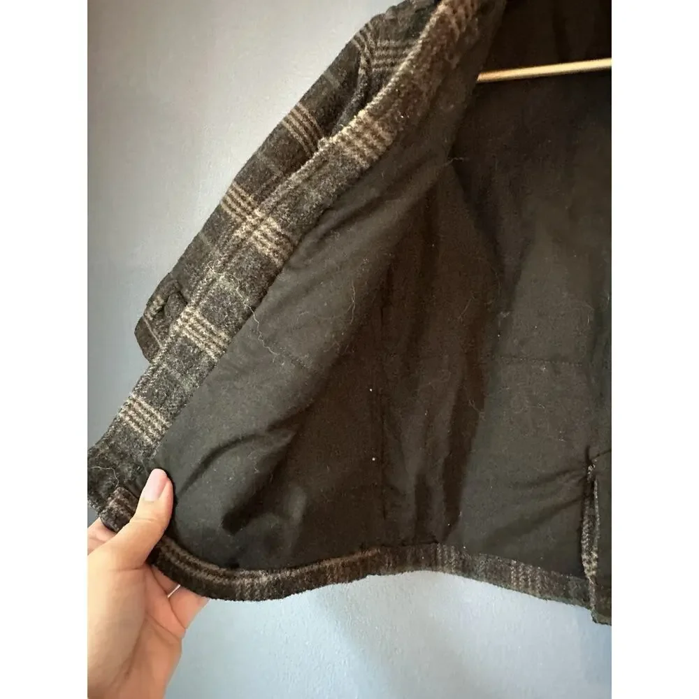 Monsoon‎ Plaid Wool Blend Coat
